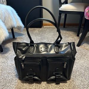 Six pack fitness black tote bag